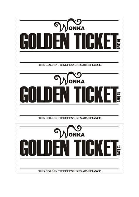 13 Editable Golden Ticket Templates (Free Downloads)