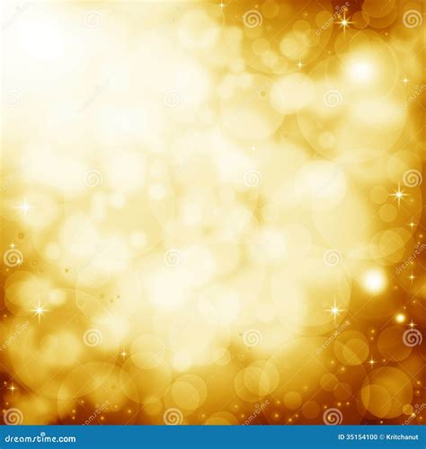 Golden Lens Flare Background Stock Photo - Image: 35154100