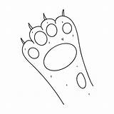 Premium Vector  Cat paw Hand Drawn Doodle Style Illustration sketch template