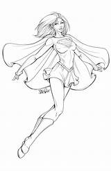 Supergirl Coloring Pages  KarailBallard sketch template