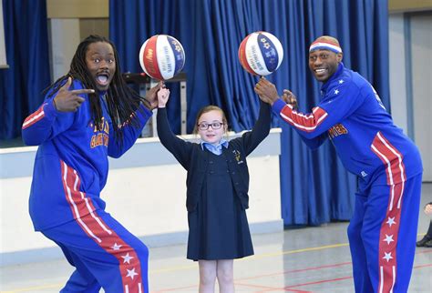 Harlem Globe Trotters visit Bleak Hill Primary School in St Helens ...