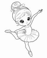 Nice Ballerina Cartoon Girl Coloring Page Riscos Para sketch template