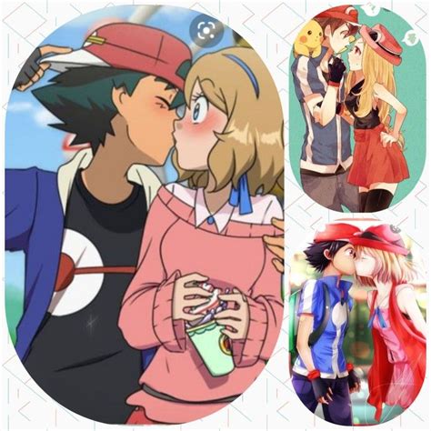 Pokemon Ash And Serena Kiss