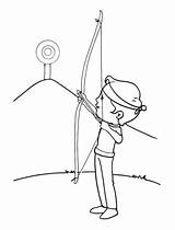 Archery Target Coloring Page Pages sketch template