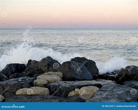 Sunset Jetty stock image. Image of jetty, rocks, sunrise - 2851639