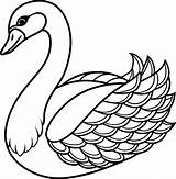 Black And White swan Coloring Page For Kids 46887404 Vector Art At Vecteezy sketch template