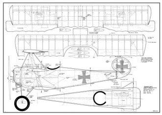 Red Baron Fokker Airplane Drawing Plans For The Wwi Fokker Dr1 By ...