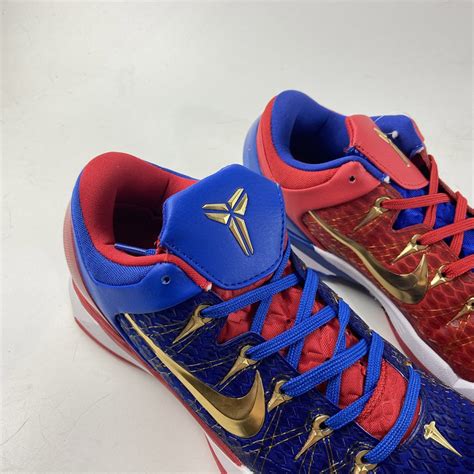 Nike Kobe 7 System Blue Red Gold White For Sale – The Sole Line