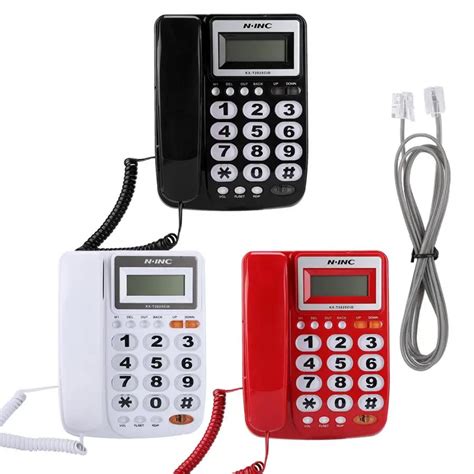 Telephone Desktop Corded Landline Telephone With Caller ID Display With ...