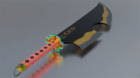 Tengen Uzui Dual Nichirin Blades Demon Slayer 3D model | CGTrader