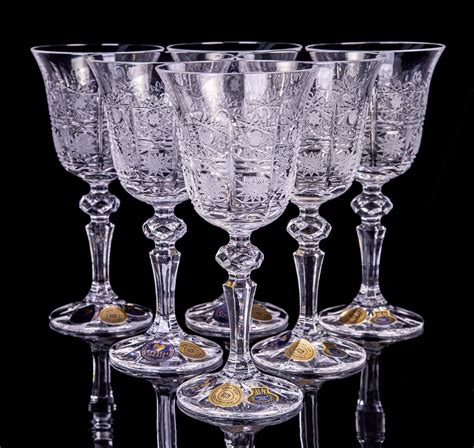 Red Wine Crystal glasses 220ml - Bohemia Crystal - Original crystal ...