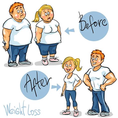 Woman before and after weight loss Stock Vector Image by ©nataliahubbert #43416931