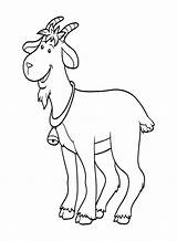 Happy Goat Coloring Page  Free Printable Pages sketch template