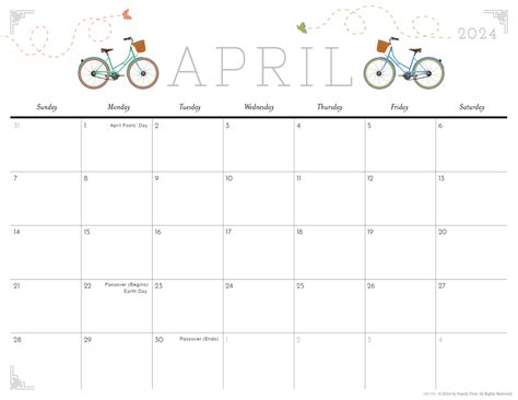 2024 Monthly Calendar Printable Cute Drawings - April And May 2024 Calendar