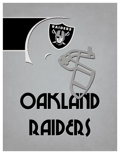 Oakland Raiders Team Vintage Art Mixed Media by Joe Hamilton - Pixels