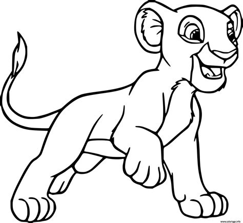 Coloriage Rani Lion Dessin La Garde Du Roi Lion à imprimer