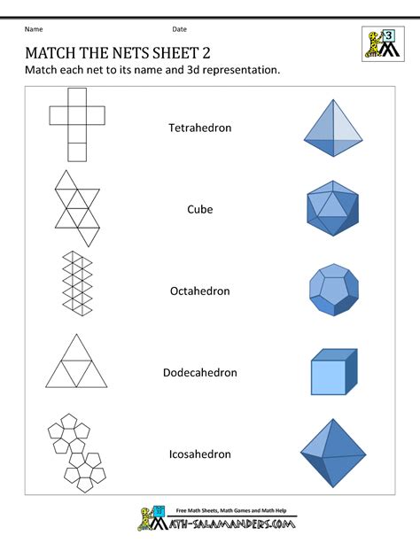 Geometry Nets Information Page | Shapes worksheets, 3d shapes ...