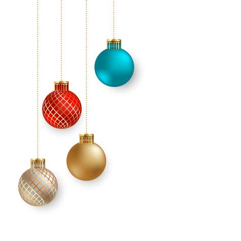 christmas ball decoration collection realistic style and different color elegant christmas balls ...