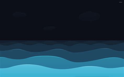 Sea at night wallpaper - Vector wallpapers - #21960