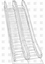 Escalator Coloring Pages sketch template