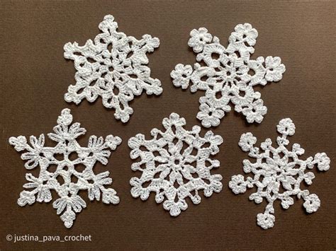 Crochet Snowflakes. Christmas Decoration. Handmade Winter - Etsy