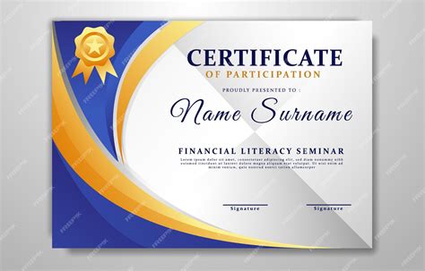 Premium Vector | Certificate Seminar Appreciation Template