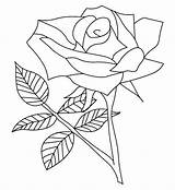 Cartoon Rose Flower Coloring Page sketch template