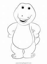 Barney Standing And Laughing Coloring Page  Colors sketch template