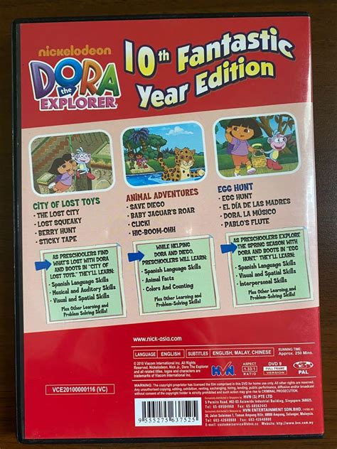 Children’s DVD - Dora the Explorer 10th Fantastic Year Edition (Vol 1 to 4), TV & Home ...