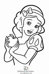 Snow White Disney Princess Coloring A  sketch template