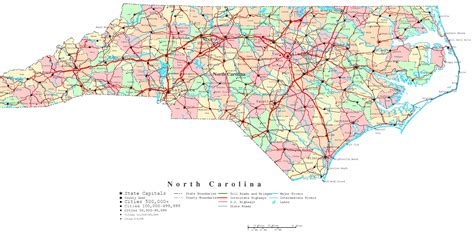 Printable Map Of North Carolina