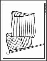 Waving American Flag Coloring Page sketch template