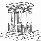 Solomons Temple Furniture Coloring Page 47283 37388 sketch template