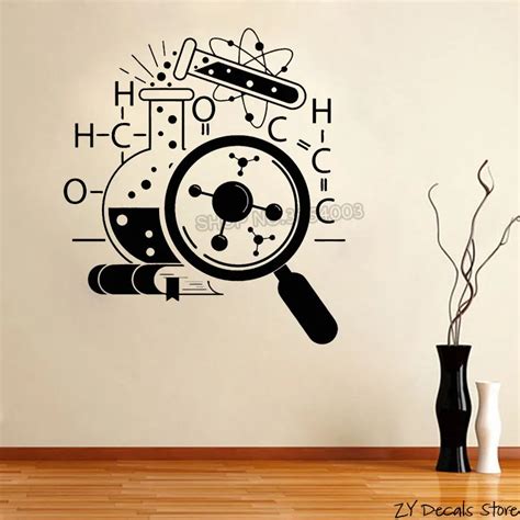 Chemistry Scientist Art Stickers Wallpaper Teens Bedroom Removable Home Decoration Science Vinyl ...