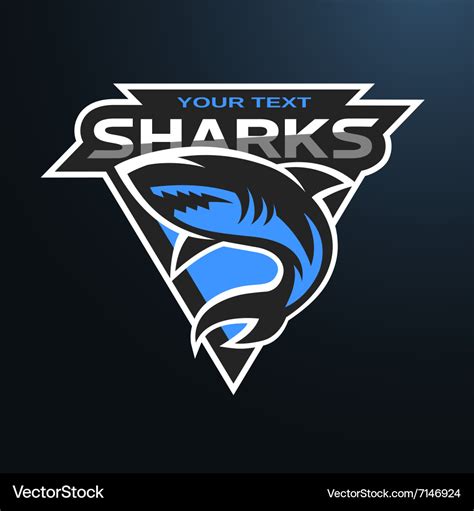 Sharks logo emblem for a sport team Royalty Free Vector