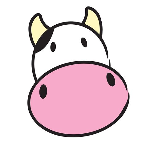 Easy Cow Clipart. moo% ... | Cow clipart, Cow head, Cow drawing