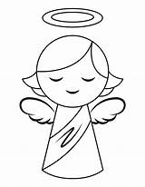 Printable Angel Coloring Page sketch template