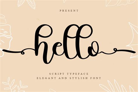 Hello Font by GufronKFM · Creative Fabrica