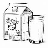 Glass Of Milk With Container 🥛🍼 Coloring Page sketch template