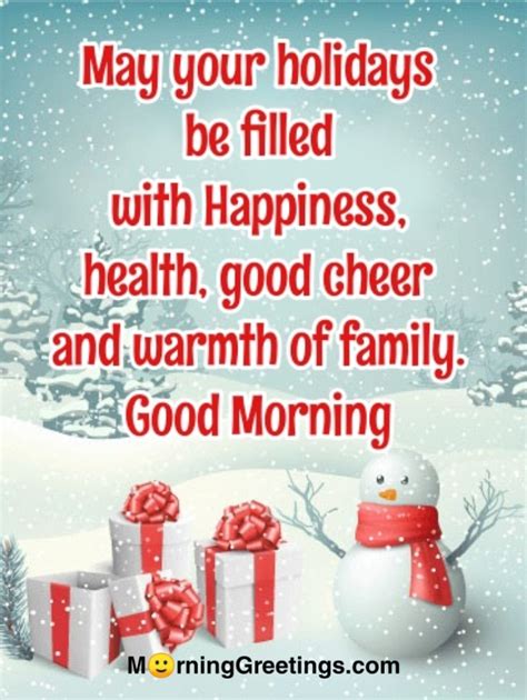 Celebrate the Season: Happy Holidays Good Morning Images