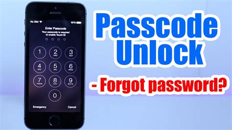 Passcode Unlock Iphone 5, 5S, 5C, 6, 6 plus, 4s, 4, / Forgot Passcode ...