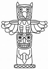 Free Totem Pole coloring Page  Download Print Or Color Online For sketch template
