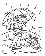 Rain Falling Coloring Pages sketch template
