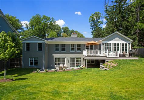 Back view of brick rambler - Transitional - House Exterior - DC Metro - by MARK IV Builders, Inc ...