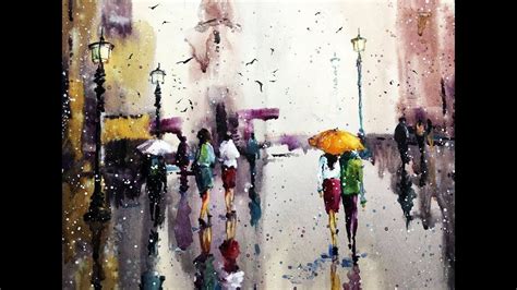 ''Rain of colors" Watercolor professional painting | Watercolor flowers paintings, Watercolor ...