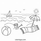 Beach Coloring Pages Free Printable PDF sketch template