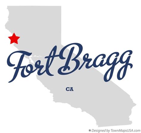 Map of Fort Bragg, CA, California