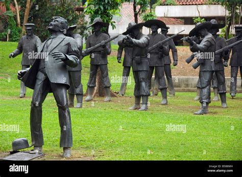 Memorial to Martyr Dr. Jose Rizal, recreation of last moments of the hero's life, Rizal Park ...