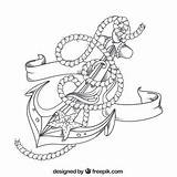 Anchor Tattoo Coloring Pages sketch template