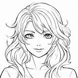 Baixe Desenho Inspirado Em Anime de Uma Garota Coloring Pages  sketch template